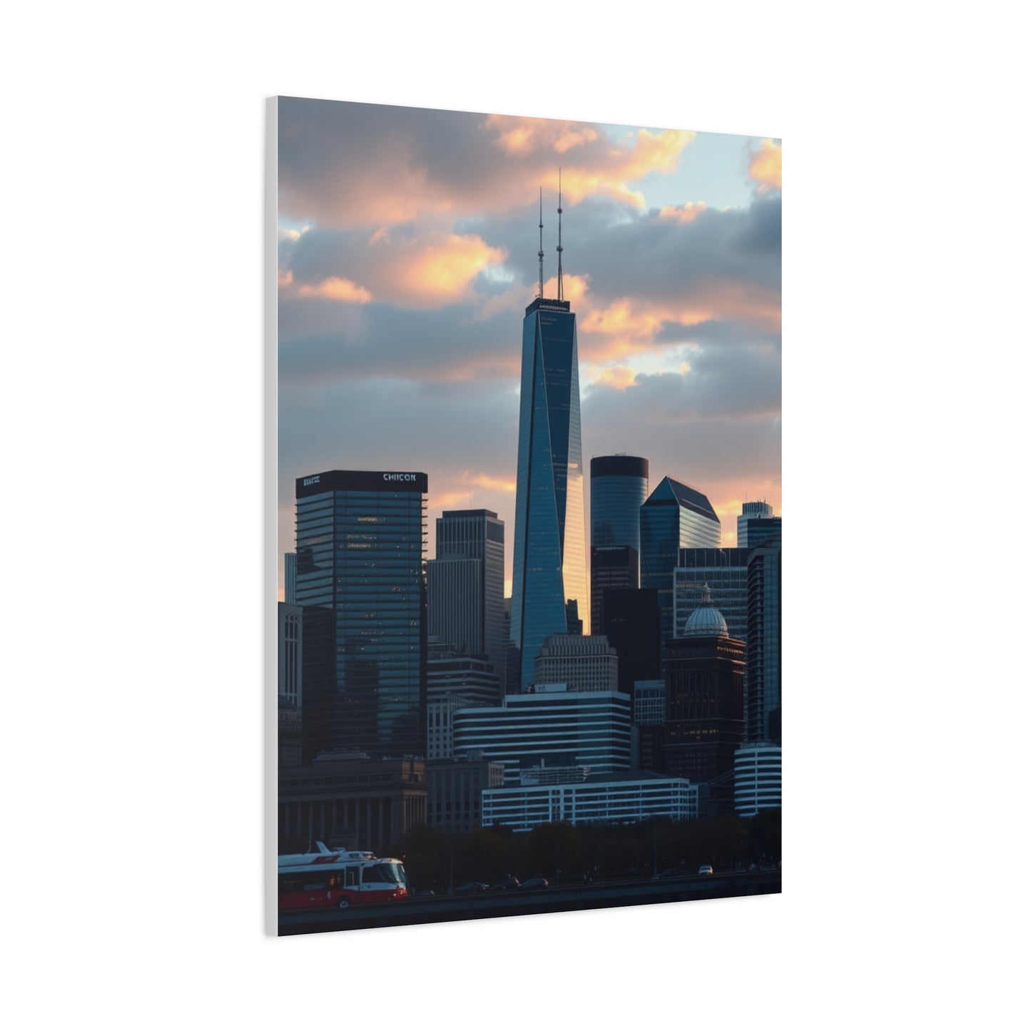 Chicago Skylines Art Canvas Art 8 Wall Art & Canvas Print