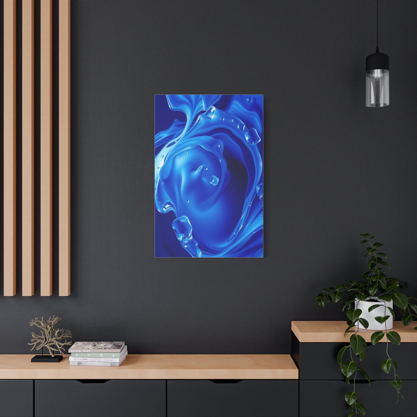 Vision Blue and White Art Art Wall Art & Canvas Print