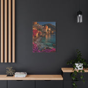 Amalfi Coast Bougainvillea Cliffs Wall Art & Canvas Print