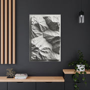 Sculpted Topographic Relief Wall Art & Canvas Print