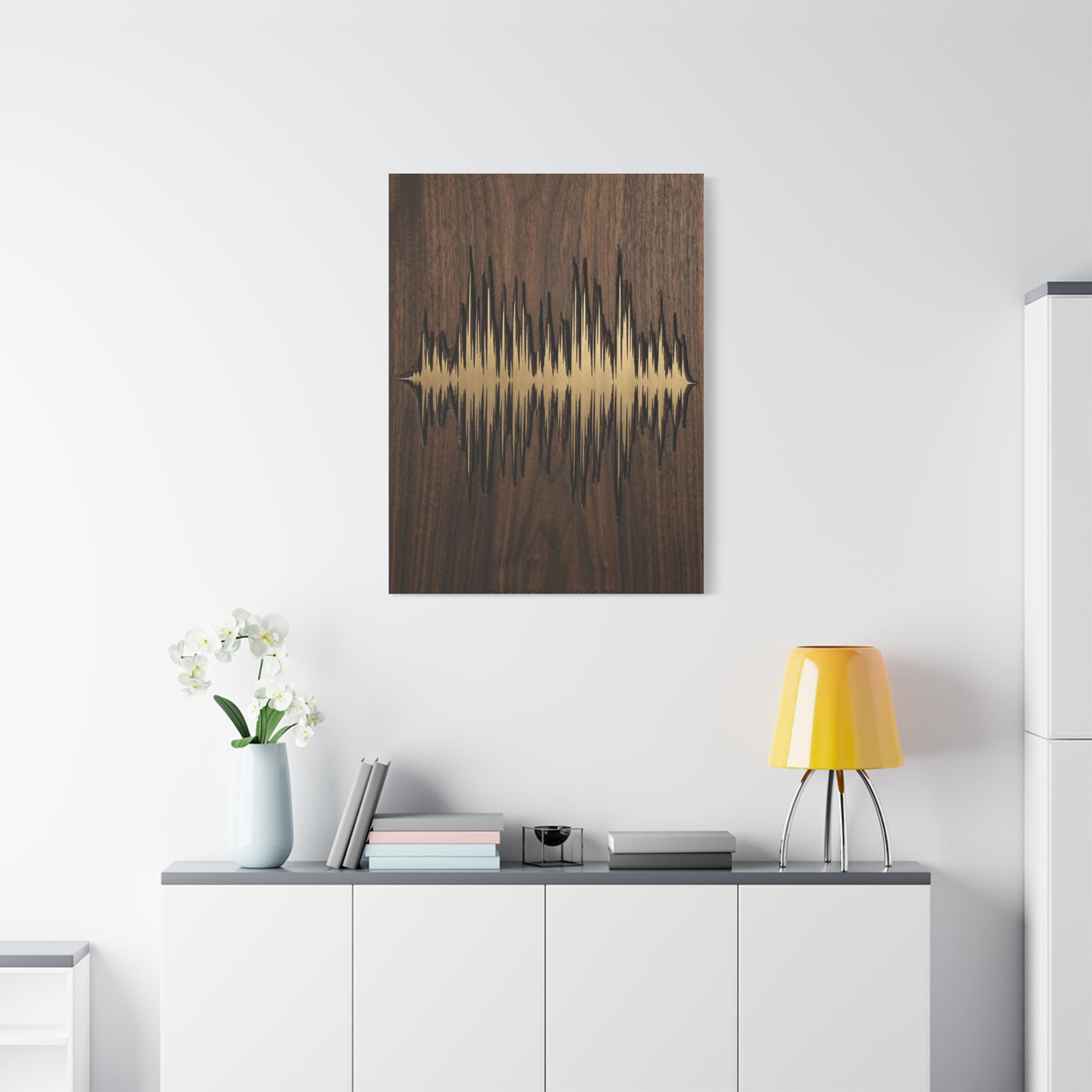 Personalized Soundwave Engraved Wood Wall Art & Canvas Print