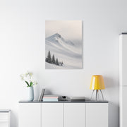 Snowy Mountain Ridge & Pines Wall Art & Canvas Print