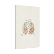 Minimal Line Art Intimate Embrace Wall Art & Canvas Print