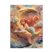 Dreamy Crescent Moon Mermaid Wall Art & Canvas Print
