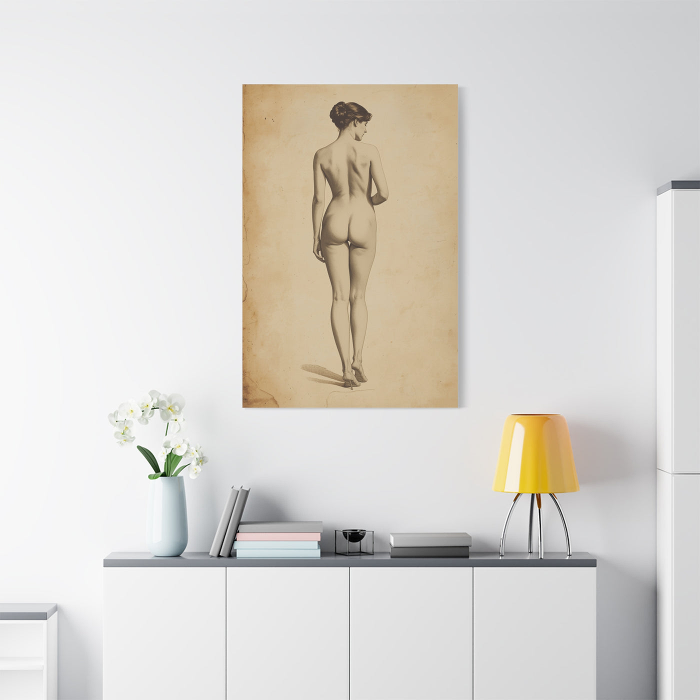 Classical Back Study Figure Wall Art & Canvas Print