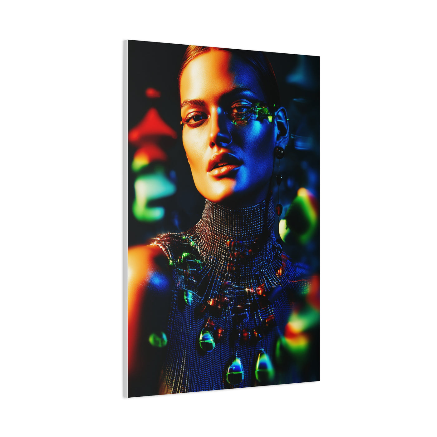 Luminous Fashion Portrait Contemporary Wall Art & Canvas Print