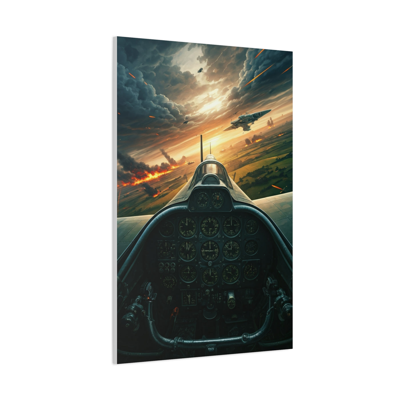 Cockpit Horizon Combat Flight Wall Art & Canvas Prints