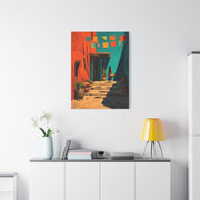 Mexican Market Street Folk Scene Wall Art & Canvas Print