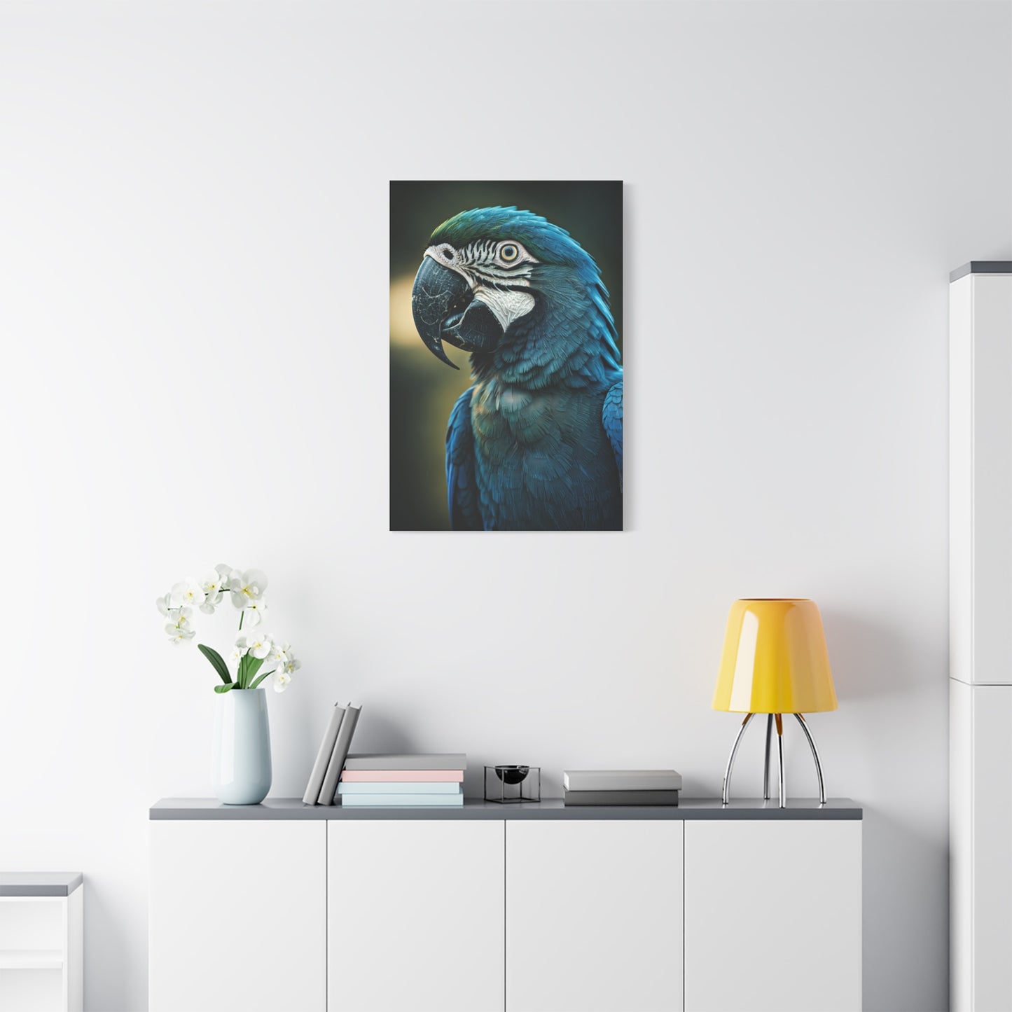 Regal Blue Macaw Portrait Wall Art & Canvas Prints