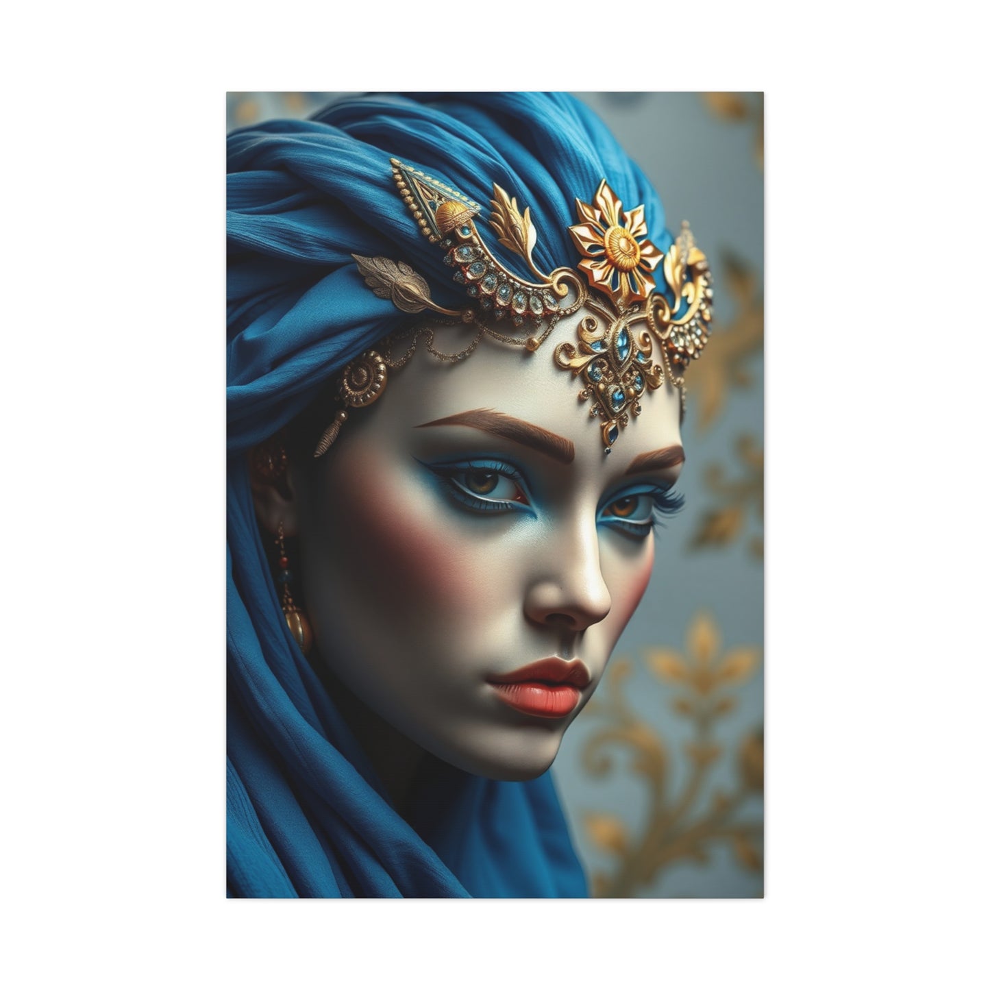 Blue & Gold Art Premium Gallery Wall Art & Canvas Print