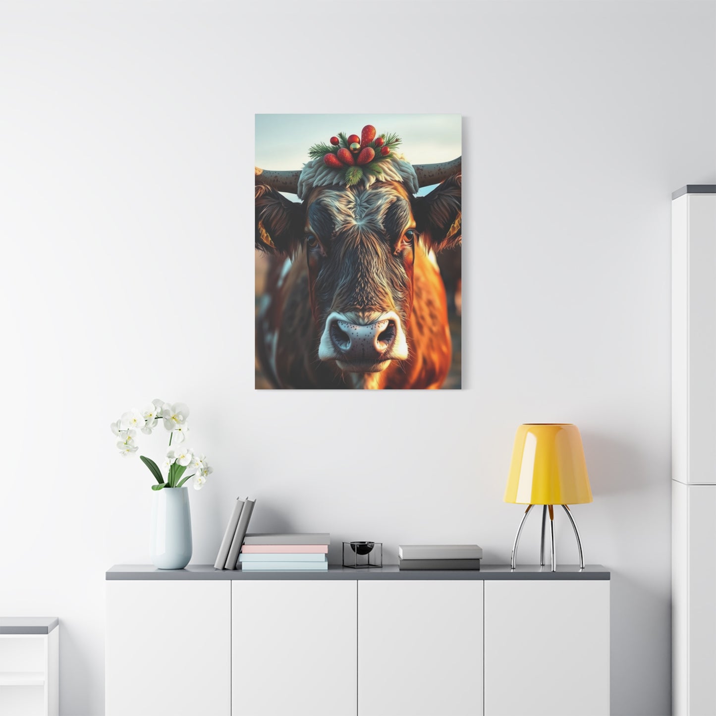 Elite Christmas Cow Art Vision Wall Art & Canvas Print