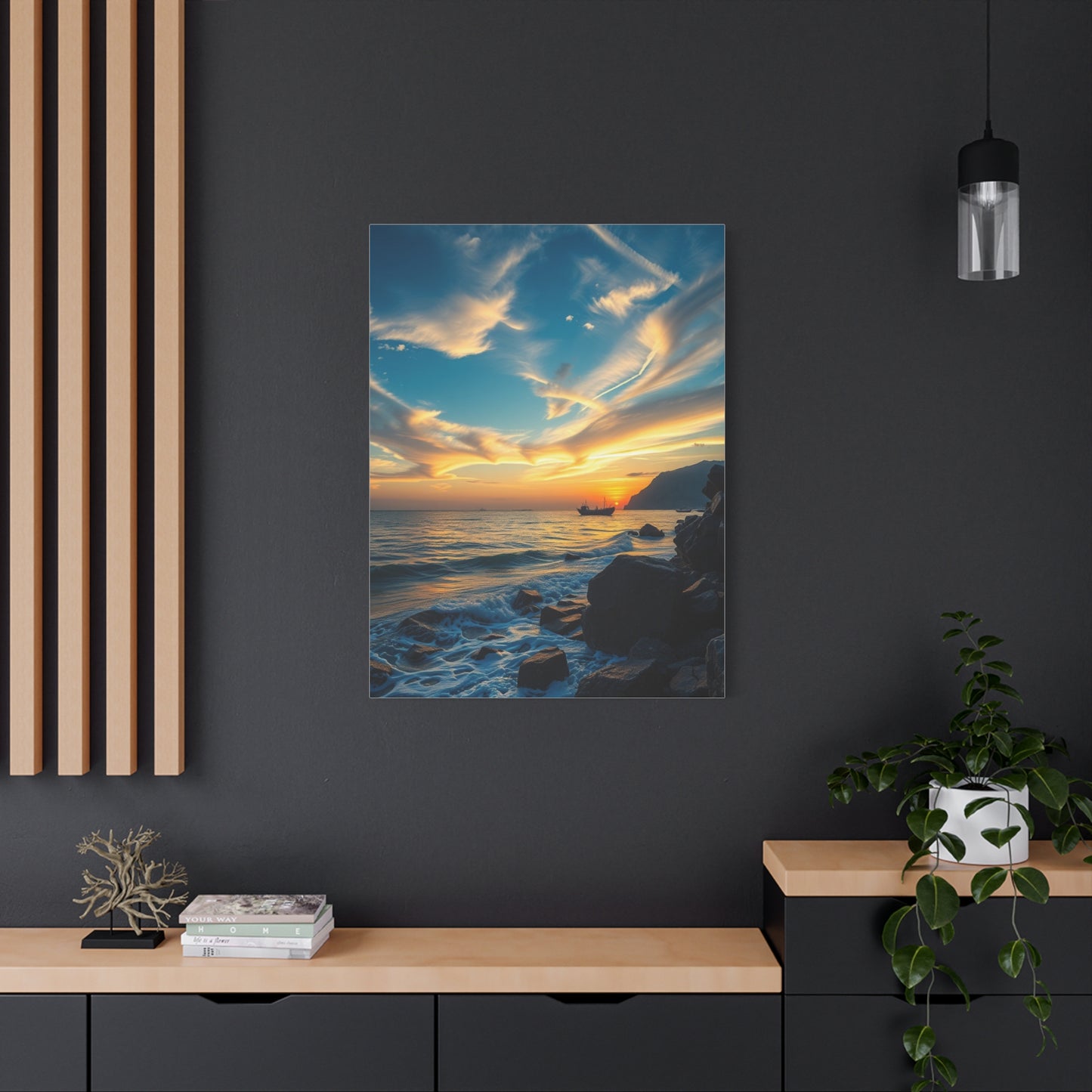 Gilded Wave Serenity Wall Art & Canvas Print