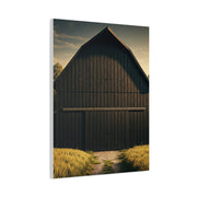Minimal Rustic Barn Under Evening Sky Wall Art & Canvas Prints