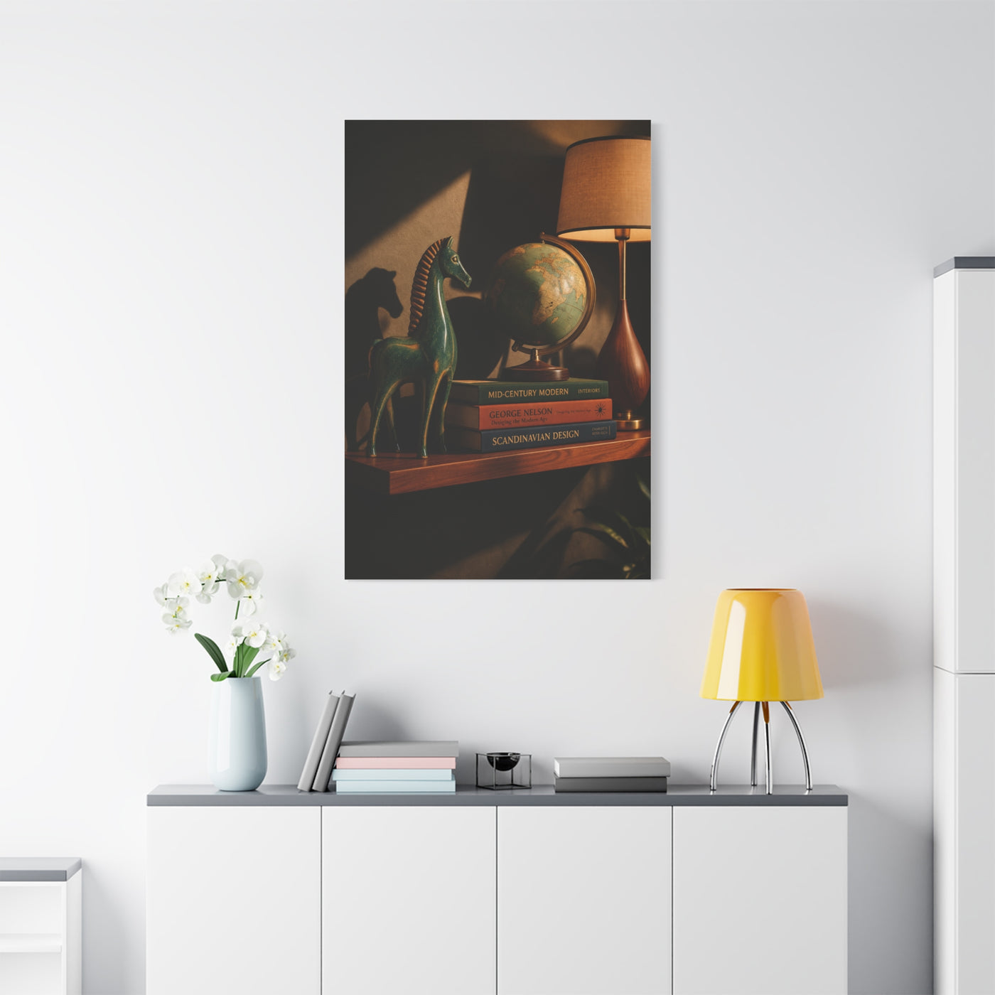 Mid Century Collector Shelf Still Life Wall Art & Canvas Print