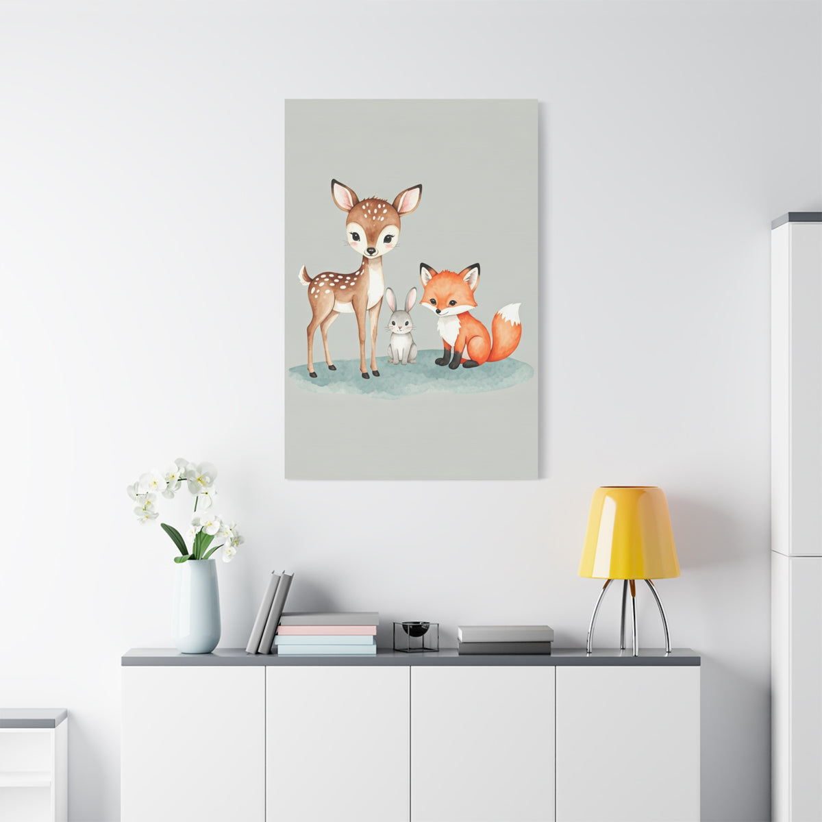 Woodland Friends Nursery Wall Art & Canvas Print