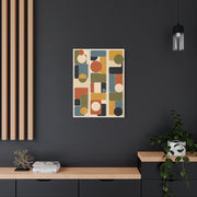 Mid-Century Modern Geometric Triptych Wall Art & Canvas Print