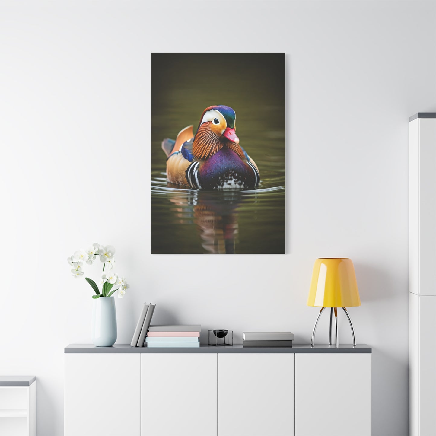 Mandarin Duck with Colorful Plumage Wall Art & Canvas Prints
