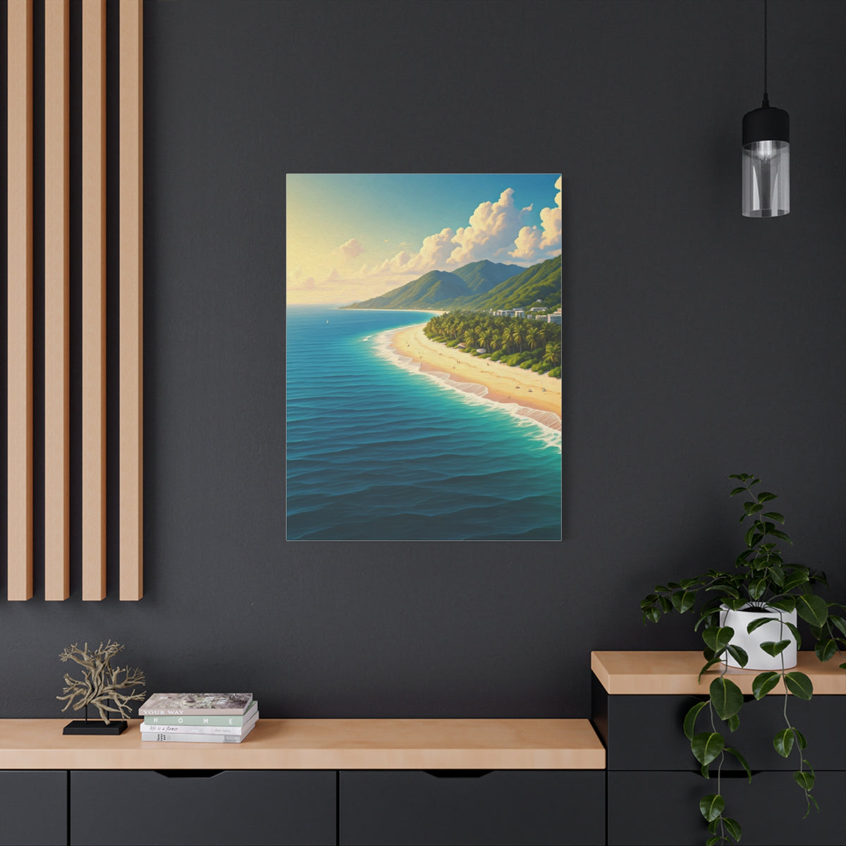 Sunlit Island Shore Retreat Wall Art & Canvas Prints