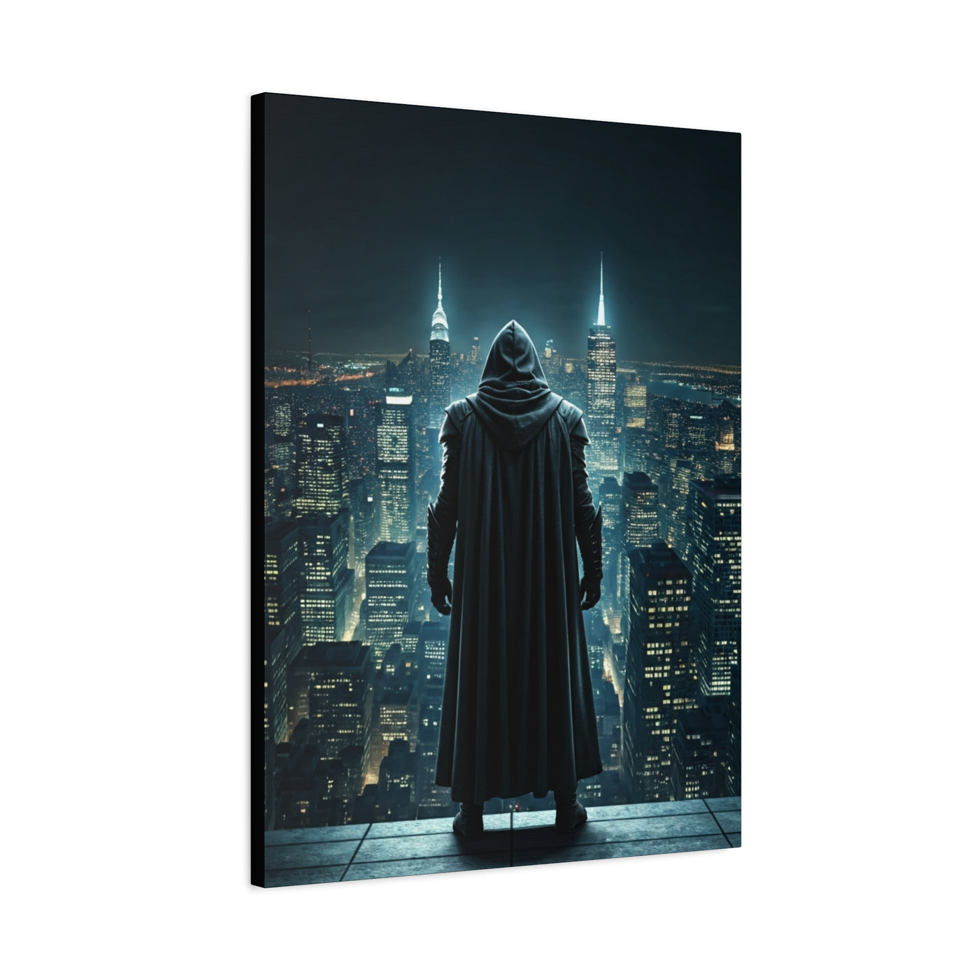 Watcher of the Neon City Wall Art & Canvas Prints