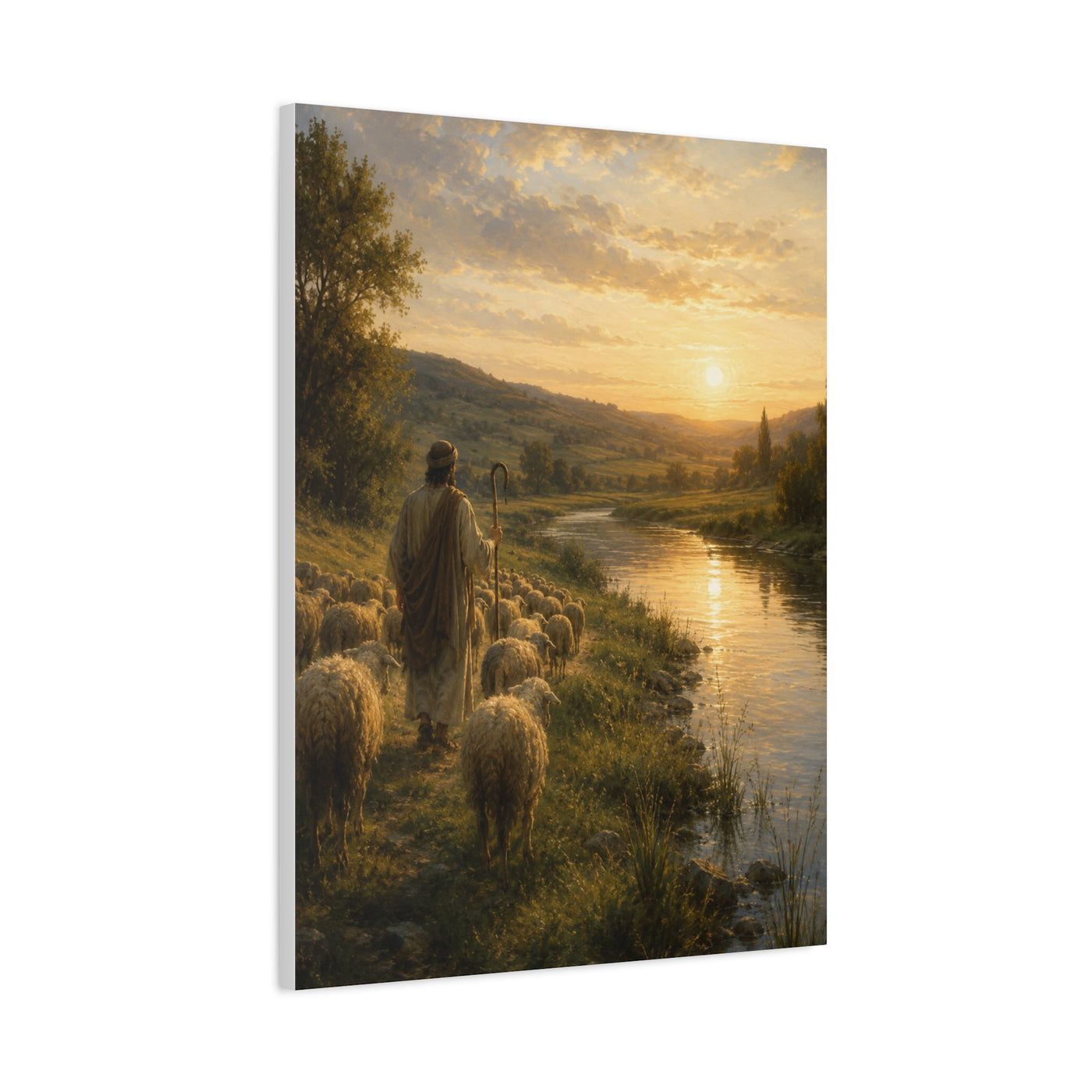 Psalm 23 Shepherd Beside Still Waters Scripture Wall Art & Canvas Print