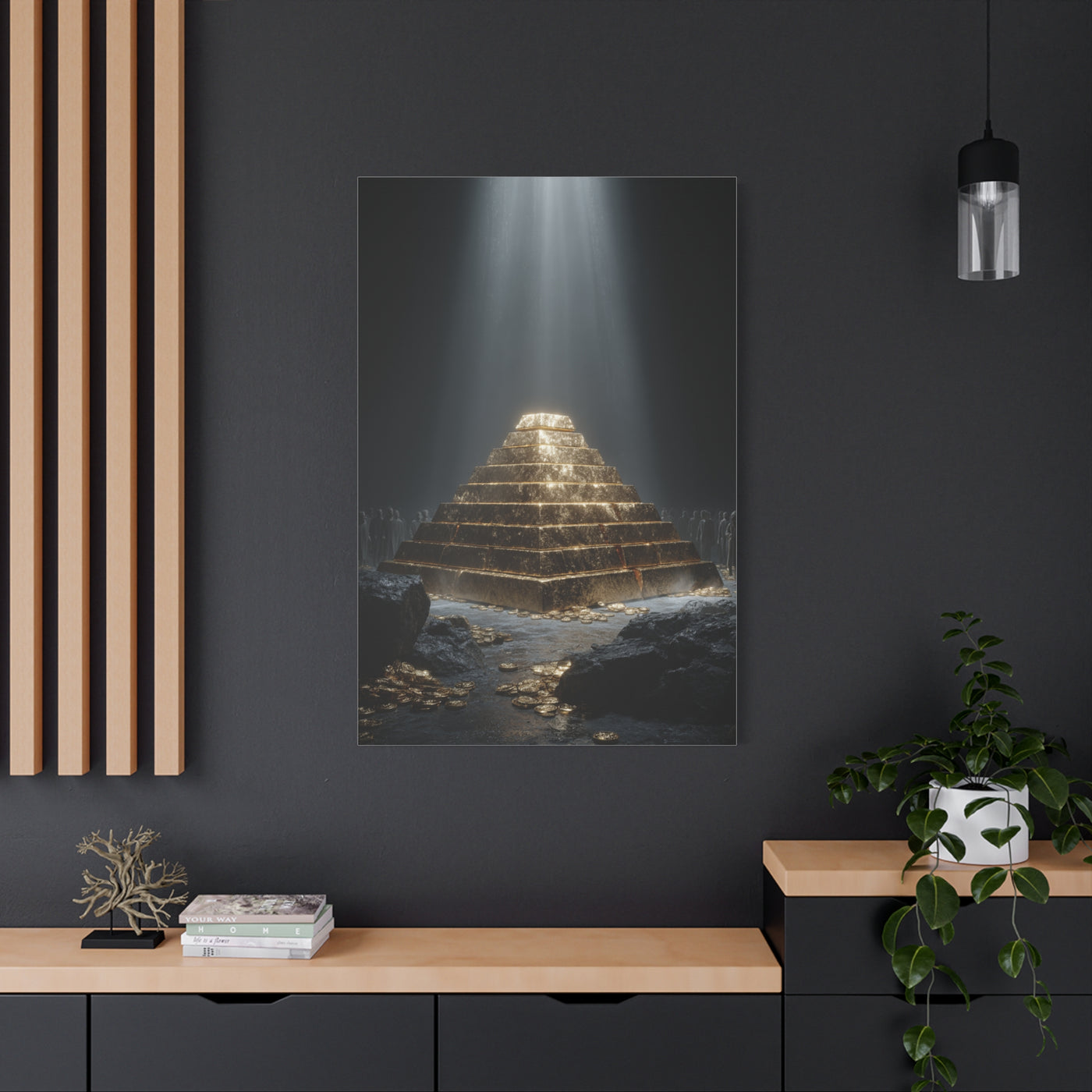 Monumental Gold Pyramid Treasury Wall Art & Canvas Print