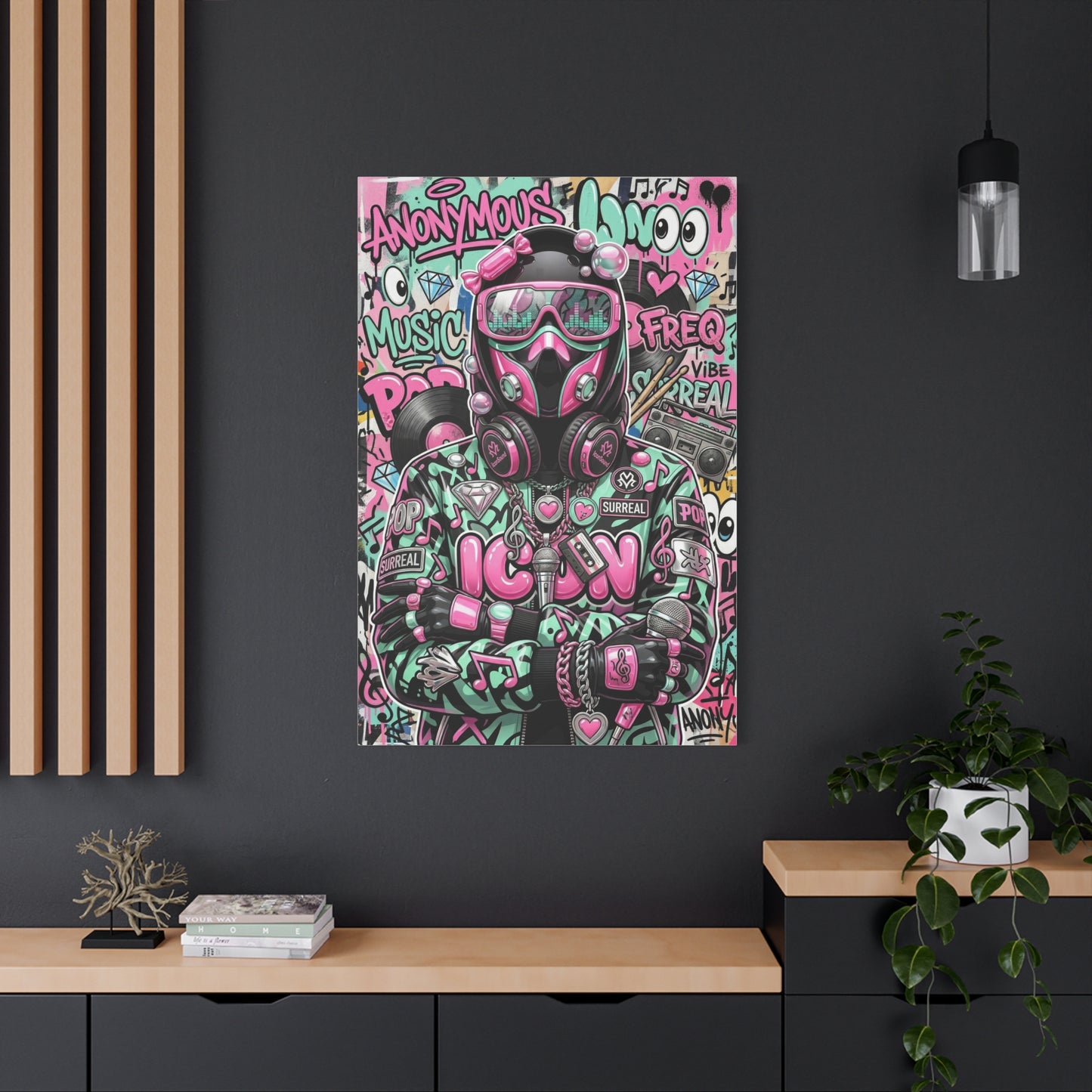 Pop Graffiti Music Icon Wall Art & Canvas Print