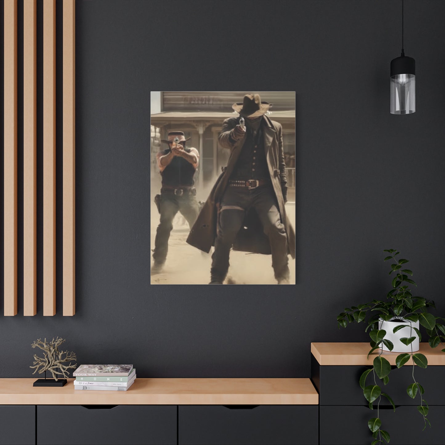 High Noon Gunslinger Showdown Wall Art & Canvas Print