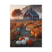 Pumpkin Patch Farm Path Wall Art & Canvas Print