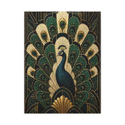 Art Deco Peacock Fan Composition Wall Art & Canvas Print