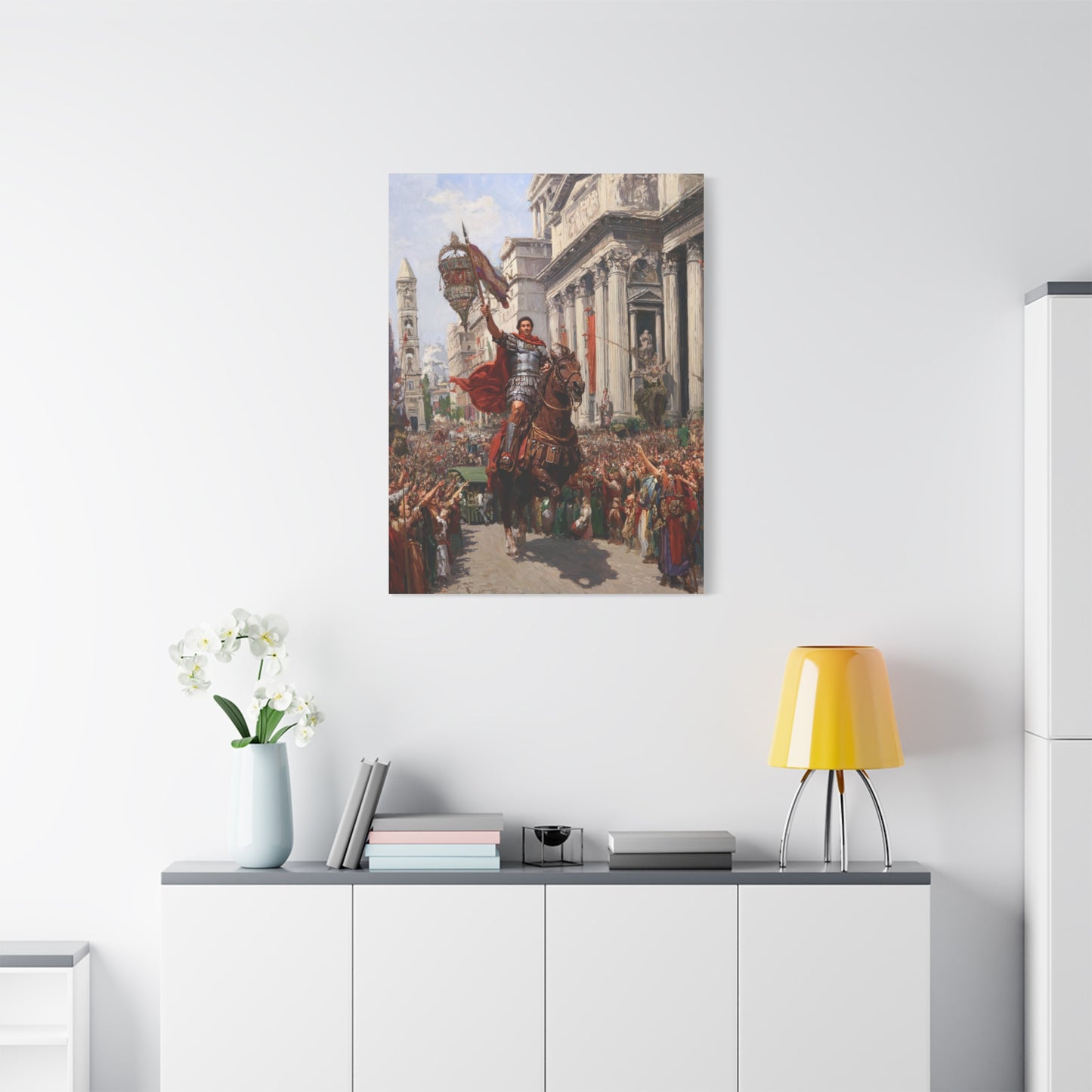Roman Emperor Riding Through Ancient Rome Wall Art & Canvas Print
