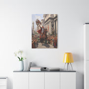 Roman Emperor Riding Through Ancient Rome Wall Art & Canvas Print