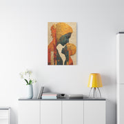 Mother and Child Textured Silhouette Wall Art & Canvas Print