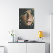 Veiled Blonde Minimal Portrait Wall Art & Canvas Print