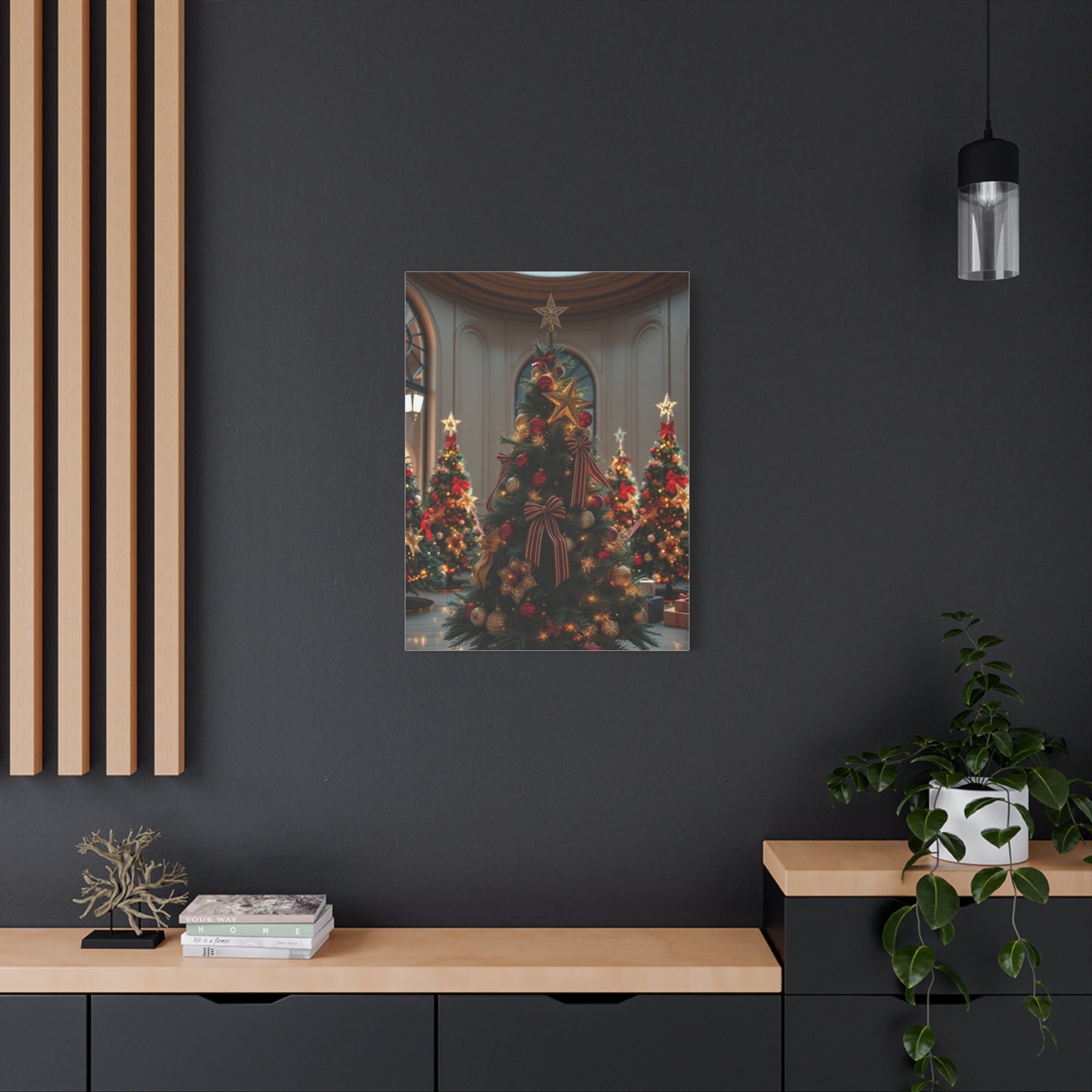 Supreme Christmas Trees & Wreath Art Beautiful Collection Wall Art & Canvas Print