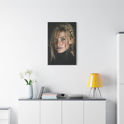 Wind-Swept Blonde Muse Editorial Portrait Wall Art & Canvas Print