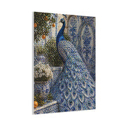 Mediterranean Ceramic Garden Peacock Wall Art & Canvas Print