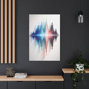 Luminous Soundwave Glass Sculpture Wall Art & Canvas Print