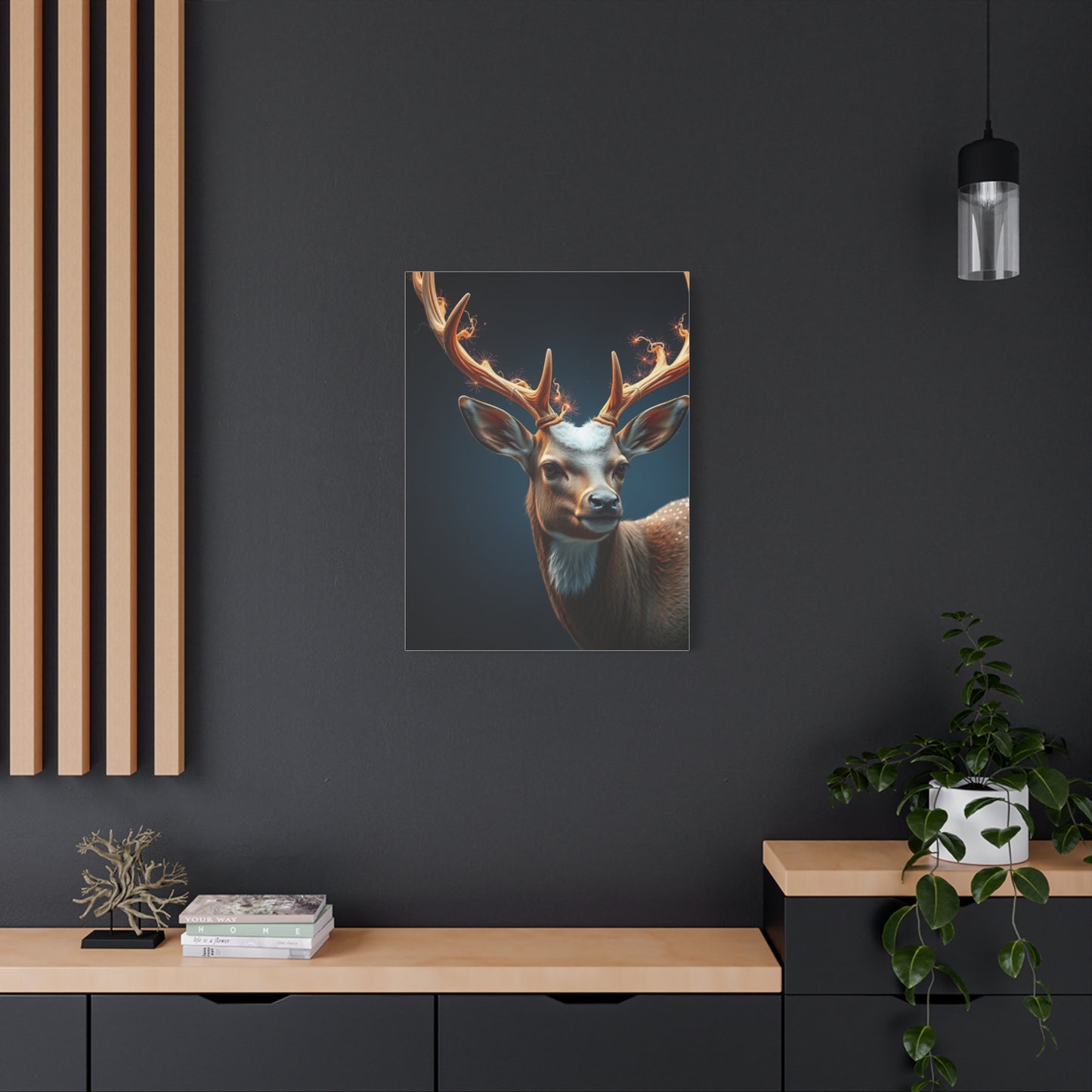 Graceful Antler Portraiture Wall Art & Canvas Print