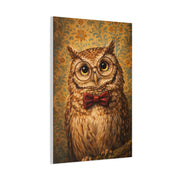 Whimsical Scholar Owl Portrait Wall Art & Canvas Print