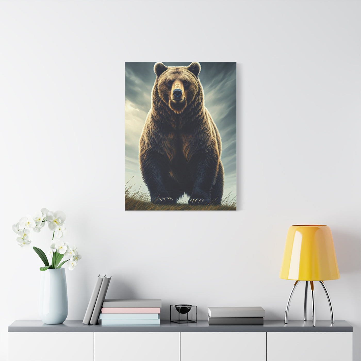 Majestic Grizzly Standing Portrait Wall Art & Canvas Prints