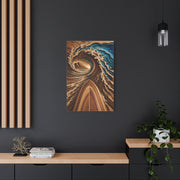 Surfboard Perspective Wooden Wave Tunnel Wall Art & Canvas Print