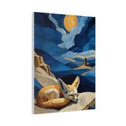 Sleeping Fox Moonlit Landscape Wall Art & Canvas Print