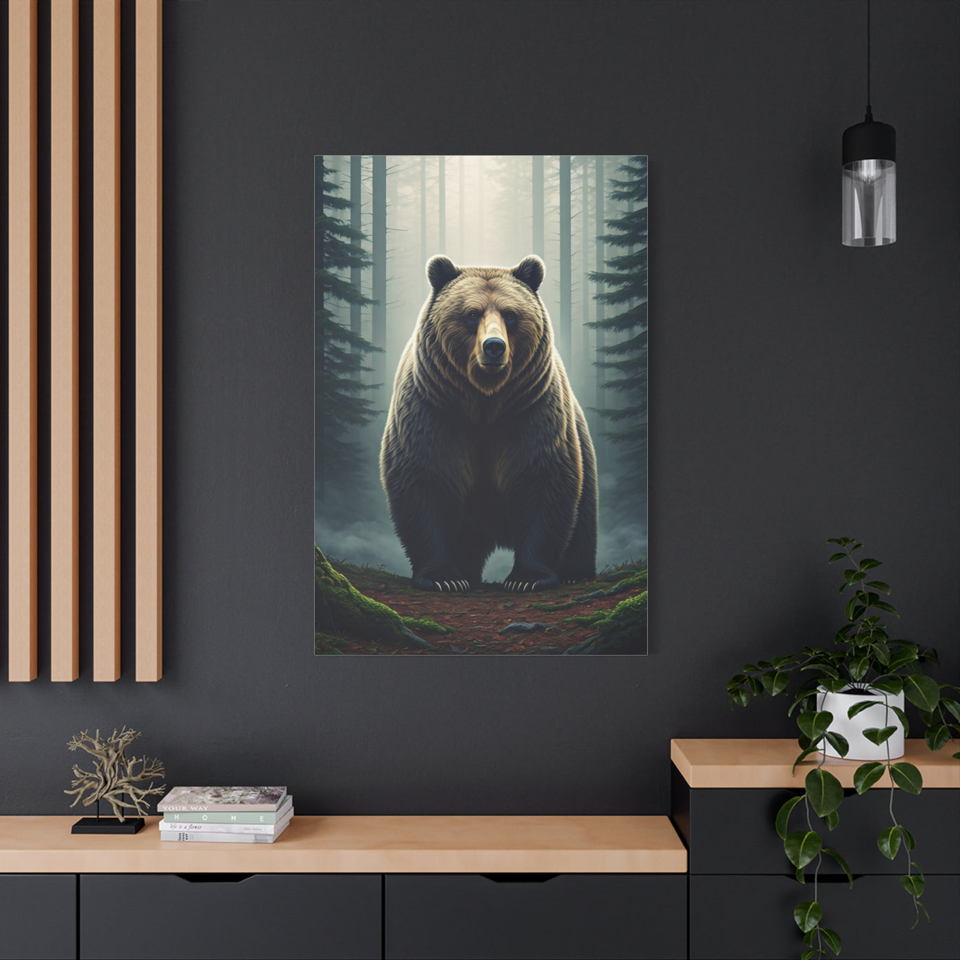 Majestic Forest Grizzly Bear Wall Art & Canvas Prints