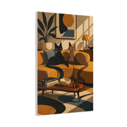Playful Retro Cats Lounge Scene Wall Art & Canvas Print