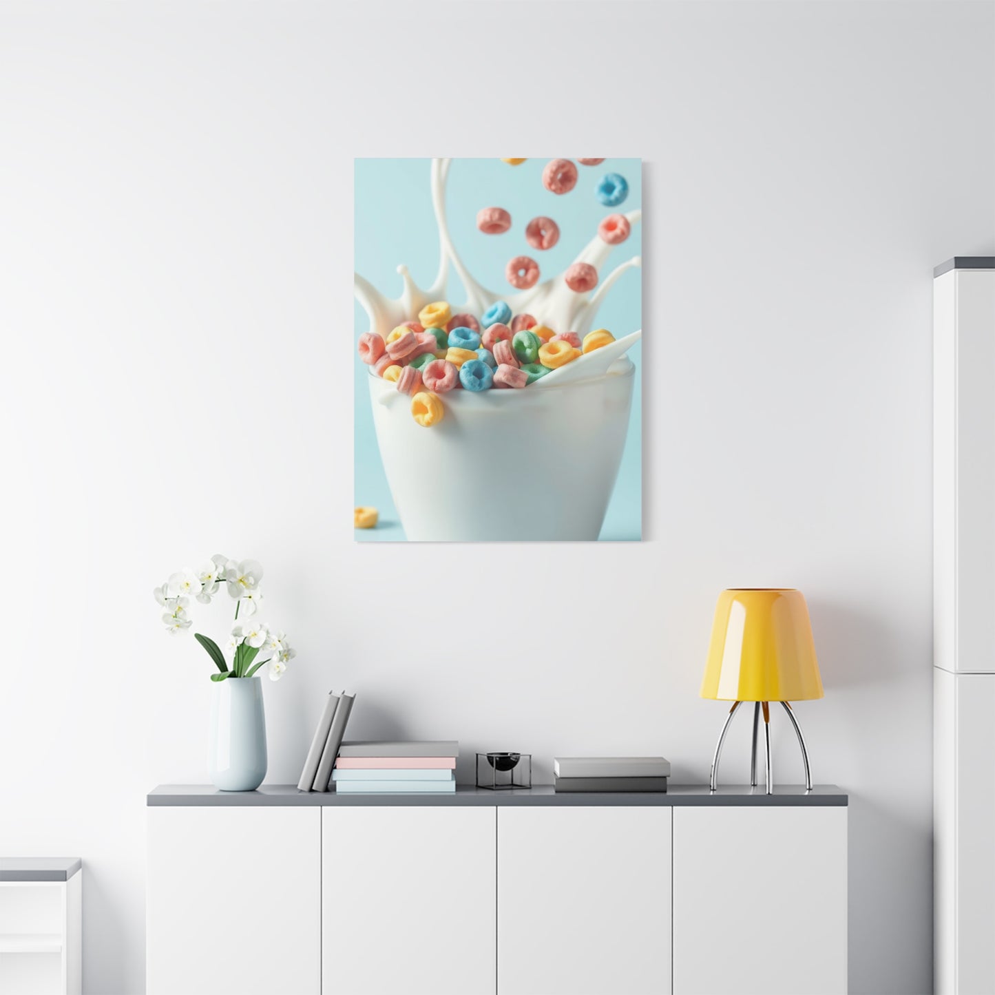 Fruit Loops in Milk Art Premium Canvas 17 Wall Art & Canvas Print