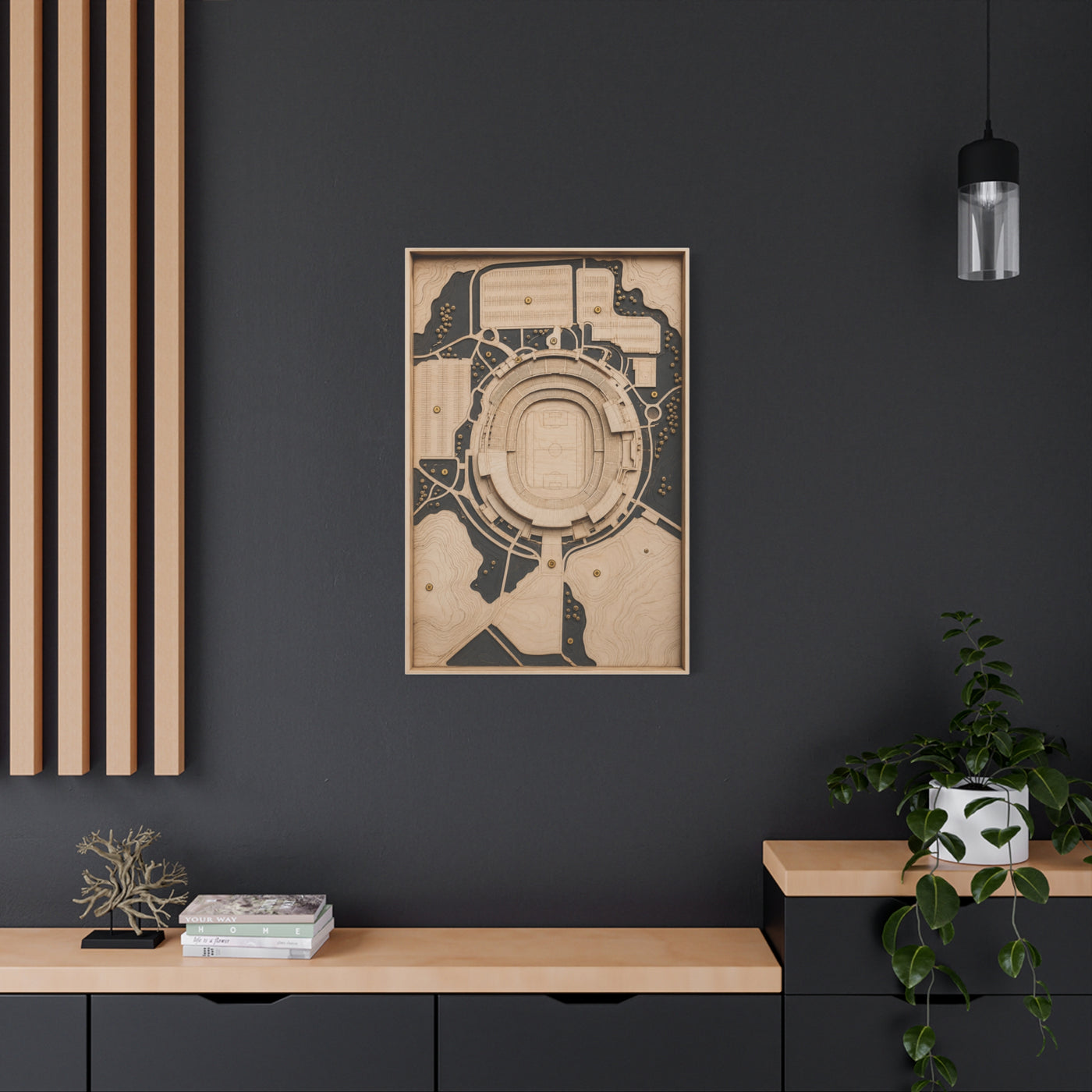 Topographic Stadium Map Sports Wall Art & Canvas Print
