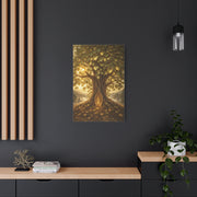 Golden Bodhi Tree Illumination Wall Art & Canvas Print