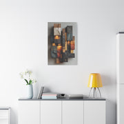 Sculptural Wood Panel Assemblage Wall Art & Canvas Print