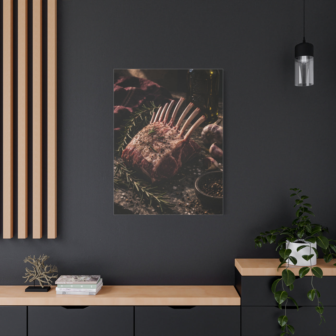 Frenched Rack of Lamb Rustic Prep Wall Art & Canvas Print