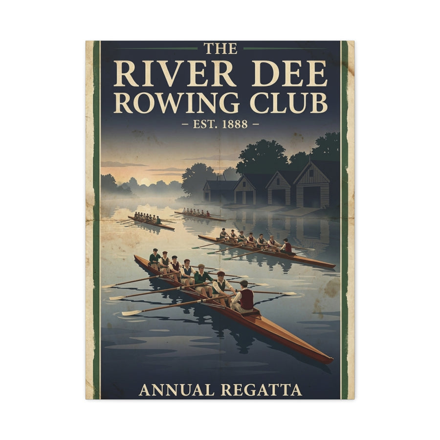Heritage Rowing Regatta Poster Wall Art & Canvas Print